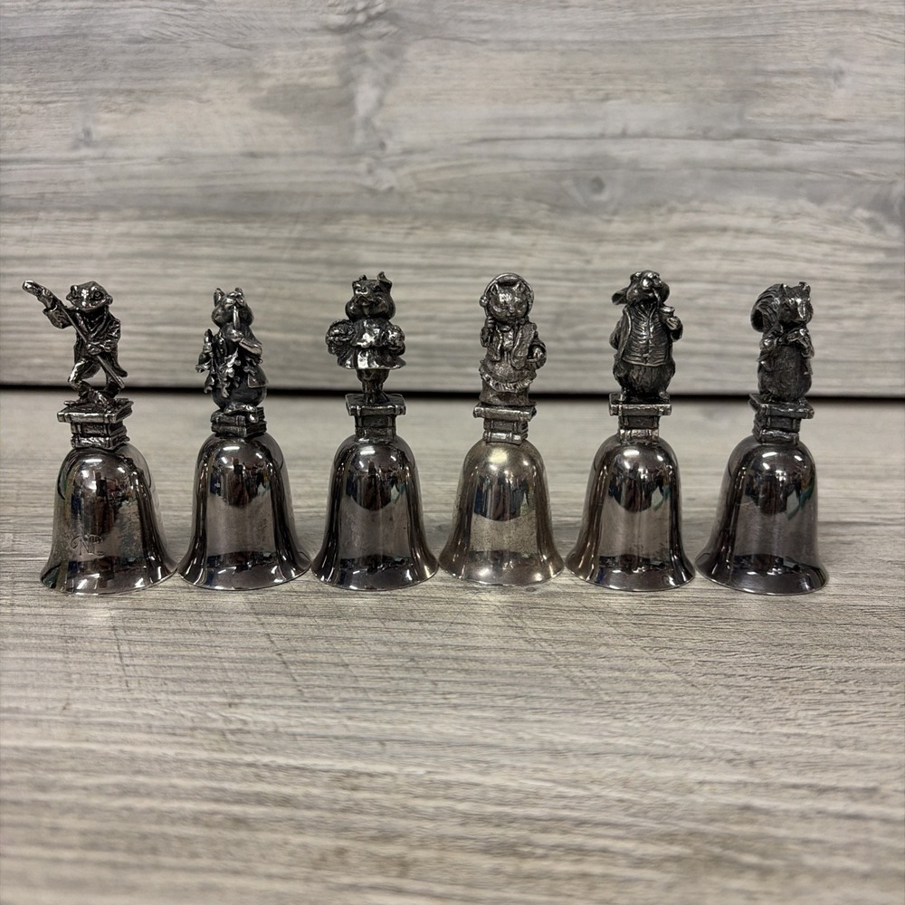 NE Collectors Society Beatrix Potter Character Mini Bells X 6 Adorable! (e9)